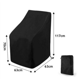 2Pcs Waterproof Stacking Chair Cover Outdoor Garden Protector - thumbnail 2