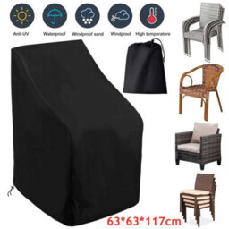 2Pcs Waterproof Stacking Chair Cover Outdoor Garden Protector - thumbnail 3