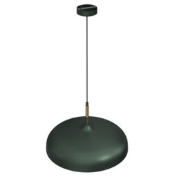 Milagro Lincoln Green 45Cm Pendant Lamp Stylish Hand Made Scandi Style Lamp With A Golden Finish To The Shade Interior 1Xe27 - thumbnail 4