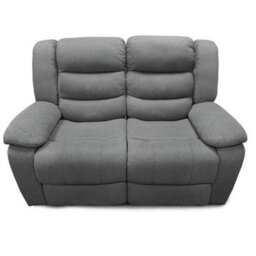 Furnishings For Less UK Manhattan Grey 2 Seater Fabric Reclining Sofa Recliner - thumbnail 4