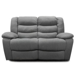 Furnishings For Less UK Manhattan Grey 2 Seater Fabric Reclining Sofa Recliner - thumbnail 2
