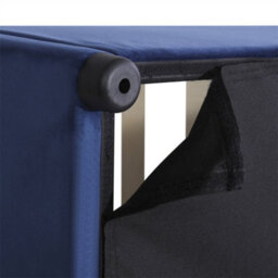 Abrihome Upholstered Storage Bed With Hydraulic Lift, Blue Velvet, 135X190 Cm, No Mattress - thumbnail 2