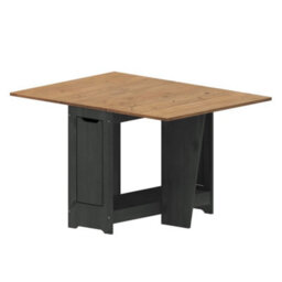Butterfly Drop Leaf Dining Table And 4 Chairs Charcoal Grey Pine Wooden - thumbnail 4