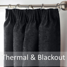 Luxury Living Chenille Blackout Pencil Pleat Top Curtains 168Cm X 183Cm Black - thumbnail 3