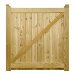 Cannock Gates Drayton Square Top Low Single Gate - Pressure Treated Scandinavian Redwood - W750 X H950 mm - thumbnail 4