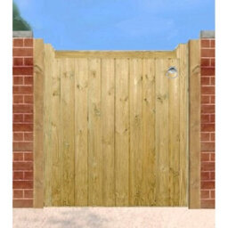 Cannock Gates Drayton Square Top Low Single Gate - Pressure Treated Scandinavian Redwood - W750 X H950 mm - thumbnail 2