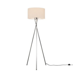 Valuelights Camden Chrome Tripod Floor Lamp With Cream Shade - thumbnail 3