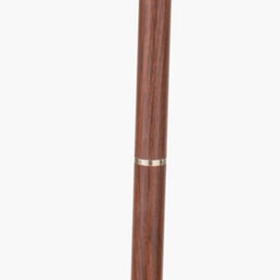 Pacific Lifestyle Brushed Silver And Wood Effect Floor Lamp - thumbnail 3