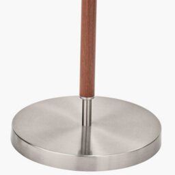 Pacific Lifestyle Brushed Silver And Wood Effect Floor Lamp - thumbnail 4
