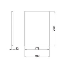 Ibathuk Eclipse Wall Mounted Led Illuminated Bathroom Mirror, Modern Rectangular Battery Power Mirror With Dual Lights, 500X700mm - thumbnail 3