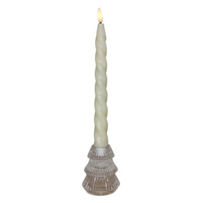 Small Christmas Tree Candle Holder - Winter Ice - image 1