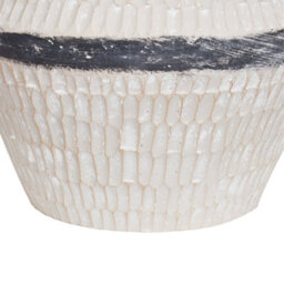 Beliani Flower Vase Aruncus Ceramic 30 Cm Beige - thumbnail 6
