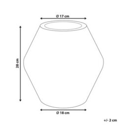 Beliani Flower Vase Aruncus Ceramic 30 Cm Beige - thumbnail 3
