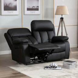 More4Homes Chester Manual High Back Luxury Bond Grade Leather Recliner 2 Seater Sofa (Brown) - thumbnail 1