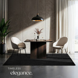Tectake Rug Zonelle Short Pile And Ultra-Soft Carpet In Rectangular Or Round Design 120 X 170 Cm - Black - thumbnail 7