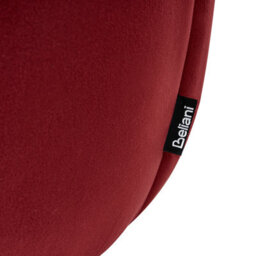 Wyld And Coco Glam Velvet Round Pouffe Dark Red - 40Cm Diameter, 46Cm High - thumbnail 5