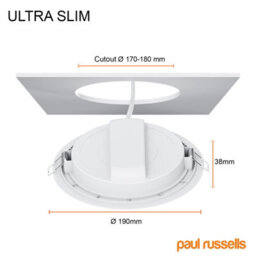 Paul Russells Led Round Panel Ceiling Lights, 20W 2150 Lumens, Spotlights, Ip20, 4000K Cool White, Pack Of 4 - thumbnail 3