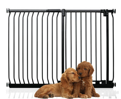 Bettacare Extra Tall Elite Dog Gate, 134Cm - 143Cm, Matt Black, Extra Tall 96.8Cm In Height, Pressure Fit Pet Gate - image 1