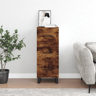 Berkfield Sideboard Smoked Oak 34.5X34X90 Cm Engineered Wood - image 1