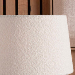 Pacific Lifestyle 30Cm White Boucle Tapered Cylinder Table Lamp Shade Cosy Boho Lampshades - thumbnail 2