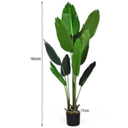 Gainoom 160Cm Artificial Tropical Palm Tree W/ 10 Leaves Fake Bird Of Paradise Plant - thumbnail 2