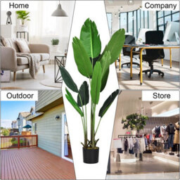 Gainoom 160Cm Artificial Tropical Palm Tree W/ 10 Leaves Fake Bird Of Paradise Plant - thumbnail 5