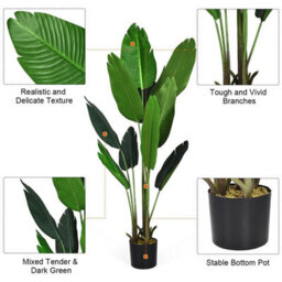 Gainoom 160Cm Artificial Tropical Palm Tree W/ 10 Leaves Fake Bird Of Paradise Plant - thumbnail 9