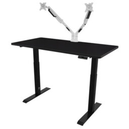 Dellonda Black Electric Adjustable Standing Desk, 1400 X 700mm Dual Motor 100Kg - thumbnail 9
