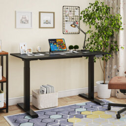 Dellonda Black Electric Adjustable Standing Desk, 1400 X 700mm Dual Motor 100Kg - thumbnail 7
