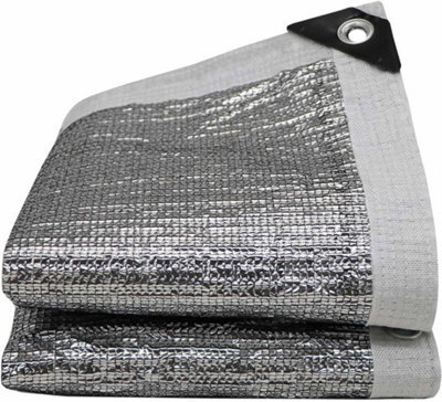Grey 2X1M Rectangular Aluminium Shade Sail 99% Uv Protection With Eyelets Reflective - image 1