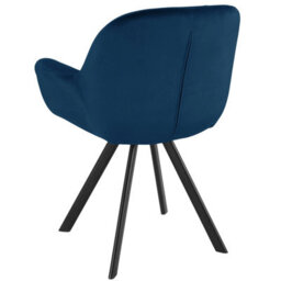 Dorel Dining Chair Set Of 2 In Velvet Navy Blue - thumbnail 5