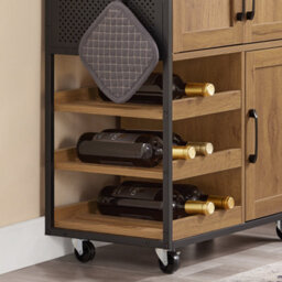 Sobuy Fkw134-N, Kitchen Trolley With Wheels Multi-Functional Storage Cart Kitchen Island With Wine Rack,w67Xd37Xh87.2 - thumbnail 7