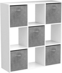 Spot On Dealz 9 Cube Storage Unit Wooden White Bookcase And Shelving Units Cubes  - thumbnail 3