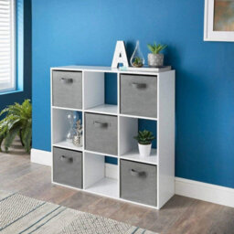 Spot On Dealz 9 Cube Storage Unit Wooden White Bookcase And Shelving Units Cubes 