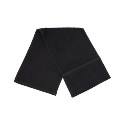 Towel City Luxury Pocket Gym Towel Black (One Size)