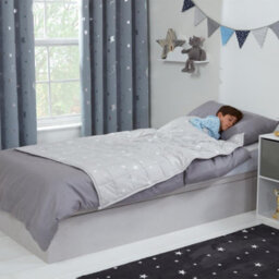 Ohs Star Teddy Fleece Weighted Blanket - Grey, 100 X 150Cm - 3Kg - thumbnail 4