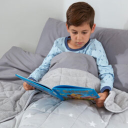 Ohs Star Teddy Fleece Weighted Blanket - Grey, 100 X 150Cm - 3Kg - thumbnail 5