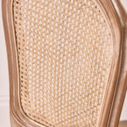 Dibor Set Of 2 Rustic Vintage Loire Solid Wood Frame Home Furniture Rattan Back Dining Chairs - thumbnail 8