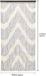 Wooden Beaded Tuscany Provence String Bamboo Diamond Style Bead Curtain Handmade Home Decor Doorways Screen Blind 90 X 180Cm - thumbnail 2