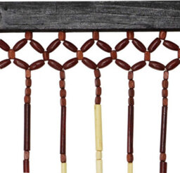 Wooden Beaded Tuscany Provence String Bamboo Diamond Style Bead Curtain Handmade Home Decor Doorways Screen Blind 90 X 180Cm - thumbnail 3