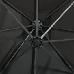 Berkfield Cantilever Umbrella With Pole And Led Lights Anthracite 250 Cm - thumbnail 8