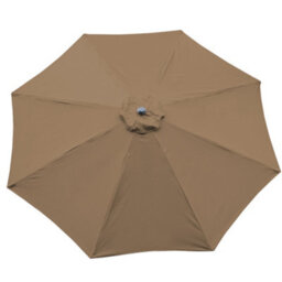 Rinse Bathrooms Outdoor Patio Garden Parasol 2.7M Sun Shade Umbrella Canopy W/crank Tilt Uv Protection Brown/taupe - thumbnail 4