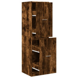 Walplus Apothecary Cabinet Smoked Oak 40X41X144.5 Cm Engineered Wood - thumbnail 2