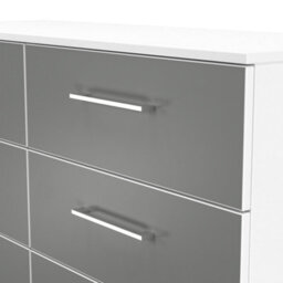 Gloucester 6 Drawer Midi Chest Of Drawers In Uniform Grey & White Matt (Ready Assembled) - thumbnail 5