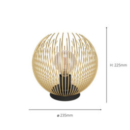 Eglo Venezuela Black And Gold Steel Table Lamp - thumbnail 3