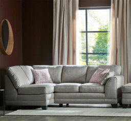 Furnishings For Less UK Hilliard Fullback L Shaped Fabric Corner Sofa Mist - Left Hand Facing - thumbnail 7