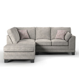 Furnishings For Less UK Hilliard Fullback L Shaped Fabric Corner Sofa Mist - Left Hand Facing - thumbnail 2