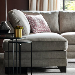 Furnishings For Less UK Hilliard Fullback L Shaped Fabric Corner Sofa Mist - Left Hand Facing - thumbnail 8