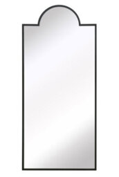"Mirroroutlet Genestra - Black Modern Wall & Leaner Garden Mirror 75""x 33"" 190X85Cm" - thumbnail 2