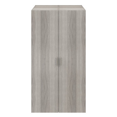 GoodHome Atomia Freestanding Matt Grey Oak Effect Particle Board Wardrobe (H)1875mm (W)1000mm (D)600mm - image 1